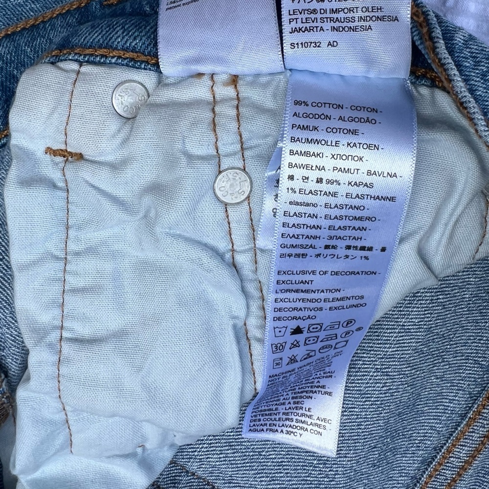 Levi's 501 Straight Leg Blue Jeans size 29 - Picture 9 of 9